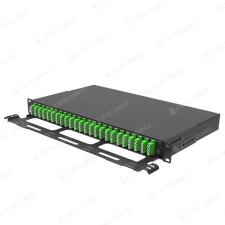 Multi functions Versatile1U 24 Port Fiber Drawer Panel With Support Bar - 1U 24 Port Fiber Drawer Splitter Enclosure With Support Bar-1